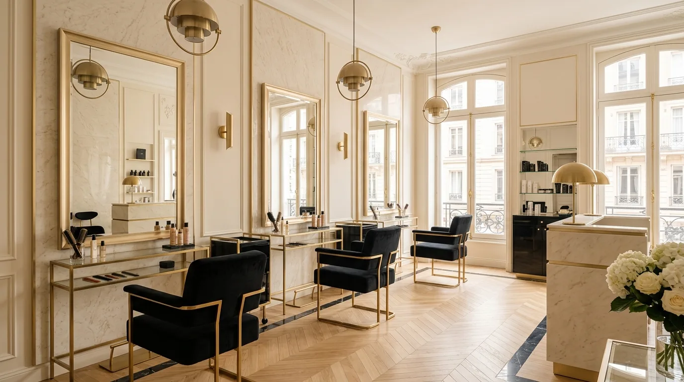 Intérieur élégant du salon Atelier Lumé